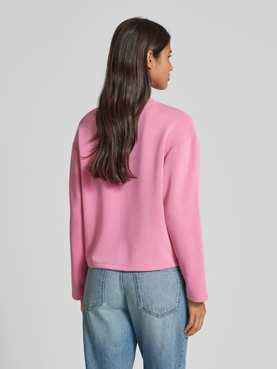 Rich & Royal Oversized Sweatshirt mit geripptem Rundhalsausschnitt Rosa 5