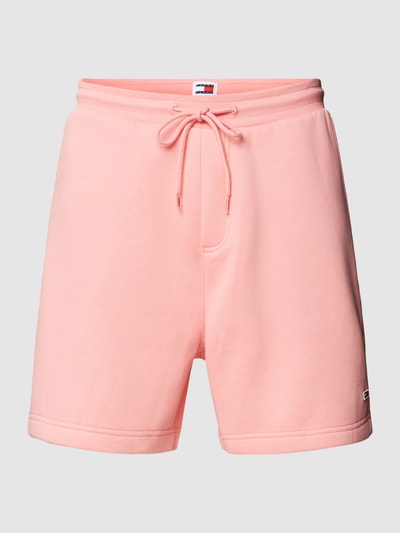 Tommy Jeans Regular fit sweatshorts met logostitching, model 'BEACH' Rosé - 2