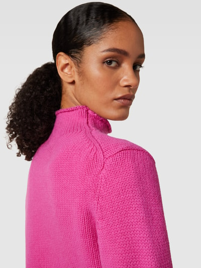 Fynch-Hatton Strickpullover mit Stehkragen Modell 'Basic' Rosa 3