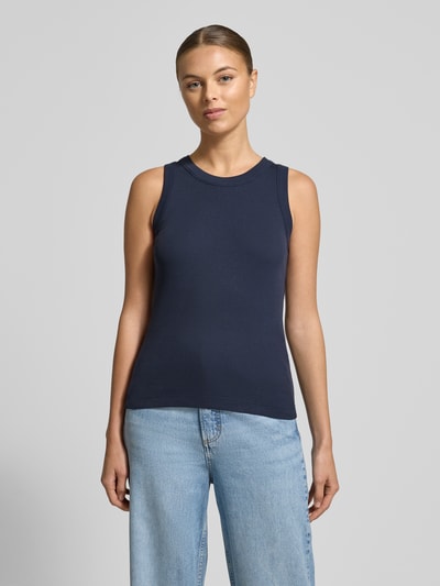 Drykorn Top met ronde hals, model 'OLINA' Marineblauw - 4