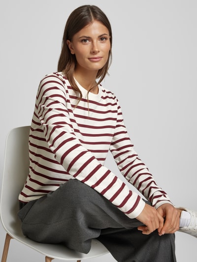 JAKE*S STUDIO WOMAN Longsleeve mit Rundhalsausschnitt Dunkelrot 3