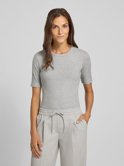 OPUS Strickshirt mit Rundhalsausschnitt Modell 'Sulchen' Hellgrau 4