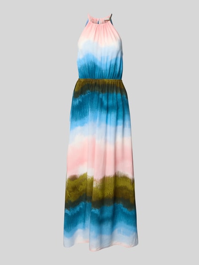 Tom Tailor Denim Długa sukienka taliowana z czystej wiskozy Różowy 2