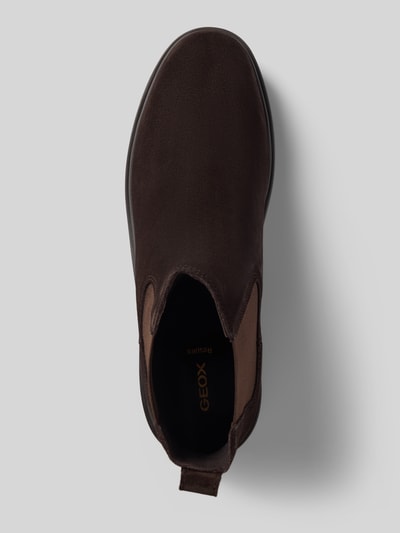 Geox Chelsea boots met treklus, model 'MASSIMIANO' Donkerbruin - 3