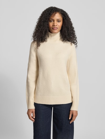 Jake*s Casual Strickpullover mit Stehkragen Ecru 4