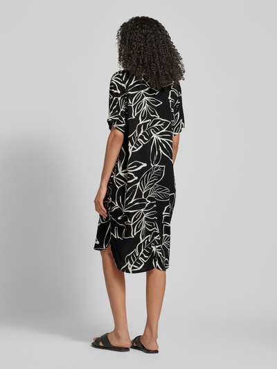Fransa Knielanges Kleid mit Allover-Print Modell 'Relax' Black 5