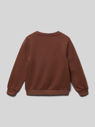 s.Oliver RED LABEL Regular fit pullover van katoenmix Chocoladebruin - 3
