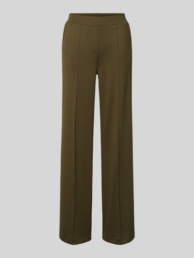 Smith and Soul Straight leg stoffen broek met vaste persplooien Olijfgroen - 2