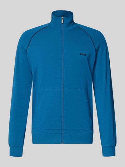 BOSS Regular Fit Sweatjacke aus Baumwoll-Mix Modell 'Mix&Match' Blau 2