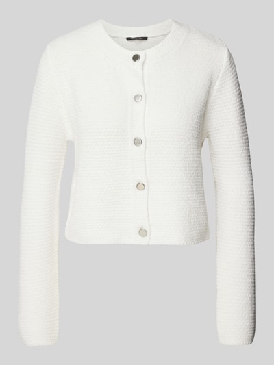 comma Strickjacke mit Knopfleiste Weiss 2