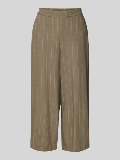 Vero Moda Regular fit culotte met krijtstreep, model 'MINDY' Olijfgroen - 2