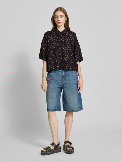 Review Relaxed fit overhemdblosue met 1/2-mouwen Zwart - 1