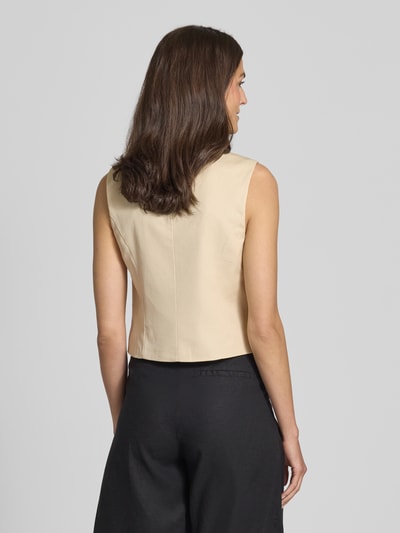 Tom Tailor Slim fit gilet van twill Beige - 5