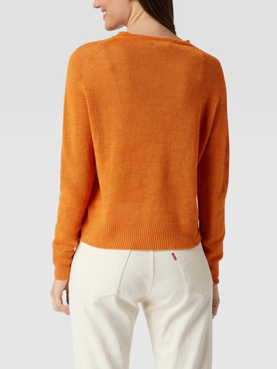 Weekend Max Mara Strickpullover aus reinem Flachs Modell 'Volpino' Orange 5