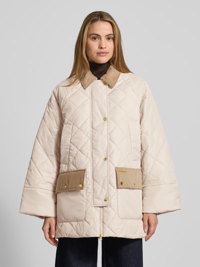Barbour Kurtka pikowana o kroju regular fit z sztruksowymi detalami model 'ALDBURGH' Beżowy 4