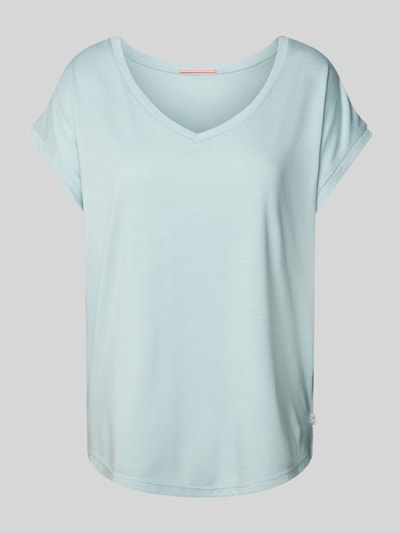 QS T-shirt met V-hals Lichtblauw - 2