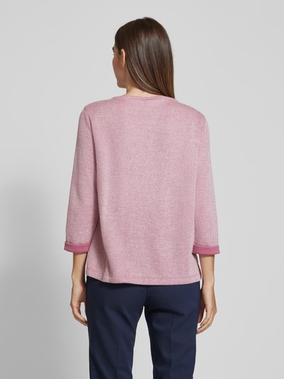 Tom Tailor Regular Fit Strickpullover mit 3/4-Arm  Pink 5