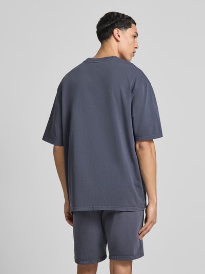 PEGADOR t-shirt o kroju oversized z wyhaftowanym logo Ciemnoniebieski 5