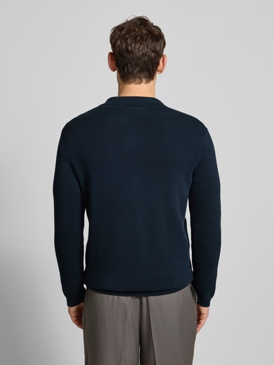 Marc O'Polo Regular Fit Strickjacke aus reiner Baumwolle Marine 5