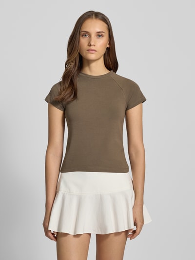 Noisy May T-Shirt mit Raglanärmeln Modell 'KATINKA' Camel 4