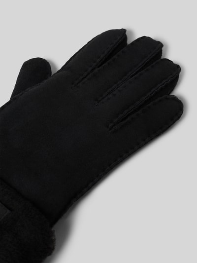 UGG Handschoenen van lamsleer met labeldetail Zwart - 3