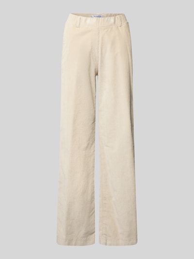 Raphaela By Brax Spodnie sztruksowe o kroju slim fit z elastycznym pasem model ‘Pam Flared’ Écru 2