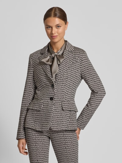 Marc Cain Slim Fit Blazer mit Reverskragen Mittelgrau 4