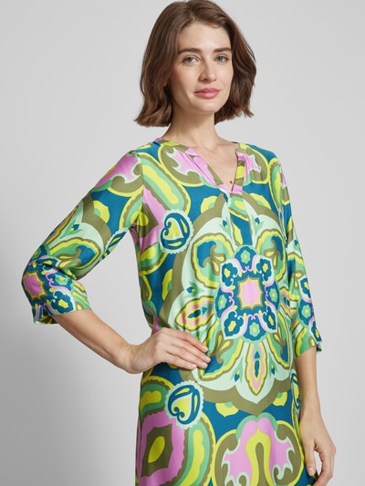 Smith and Soul Knielanges Kleid mit Ornament-Muster Neon Gelb 3