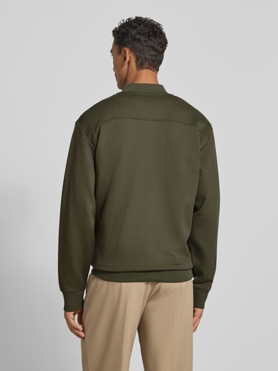 SELECTED HOMME Relaxed fit sweatjack van katoenmix, model 'MACK' Olijfgroen - 5