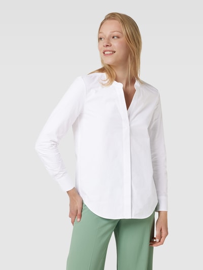 BOSS Blusenshirt aus Baumwolle mit V-Ausschnitt Modell 'Benalia' Ecru 4