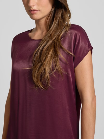 More & More T-shirt met ronde hals Bordeaux - 3