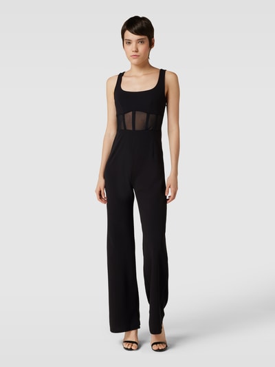 Lipsy Jumpsuit in effen design Zwart - 4