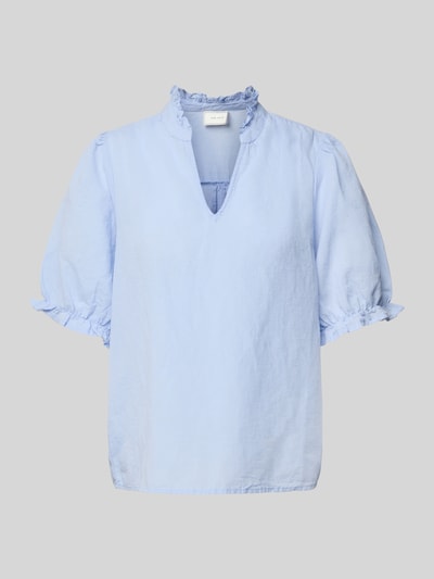 Neo Noir Bluzka z dekoltem w serek model ‘Odesa’ Jasnoniebieski 2