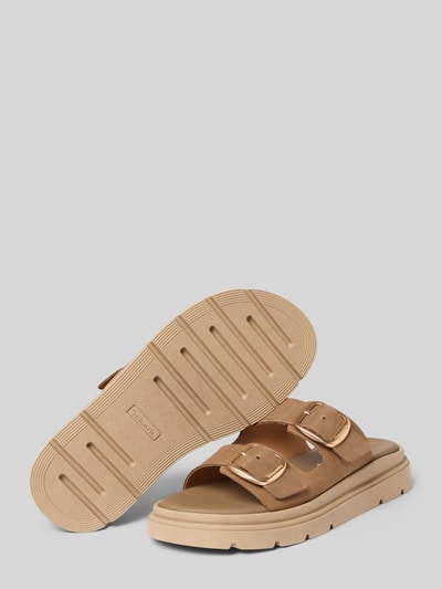 Produktfoto, Wedges aus echtem Leder von Tamaris in Optik: Unifarben, Schuhspitze: Abgerundet, Sohle: Profiliert, Absatzform: Keilabsatz