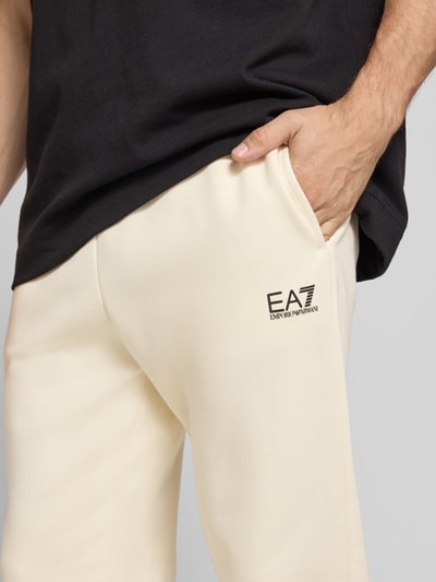 EA7 Emporio Armani Sweatbroek met elastische band Offwhite - 3