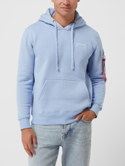 Alpha Industries Hoodie mit Ärmeltasche Hellblau 4