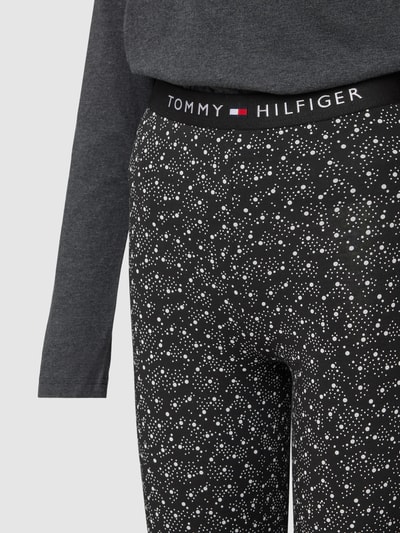 TOMMY HILFIGER Piżama z wyhaftowanym logo Czarny 2