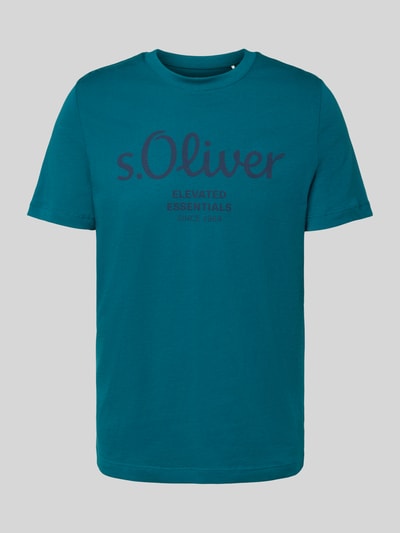 s.Oliver RED LABEL Regular Fit T-Shirt aus reiner Baumwolle Petrol 2