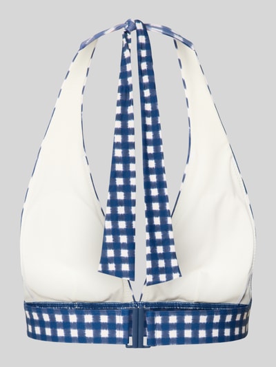 Marc O'Polo Bikini-Oberteil mit Neckholder Modell 'GINGHAM TRIANGLE TOP' Blau 3