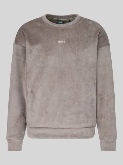 BOSS Green Sweatshirt mit samtiger Oberfläche Sand 2