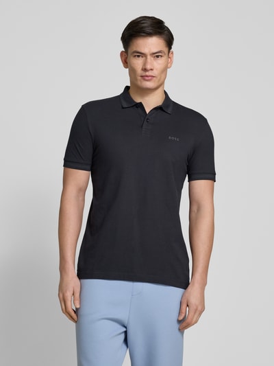 BOSS Green Poloshirt mit Label-Detail Dunkelblau 4