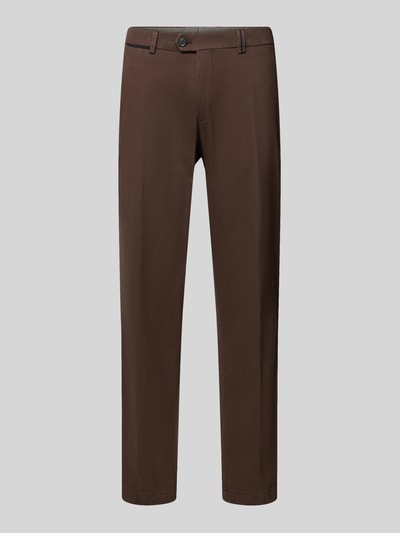 Hiltl Regular Fit Chino aus Baumwoll-Mix Modell 'PEAKER' Mittelbraun 1