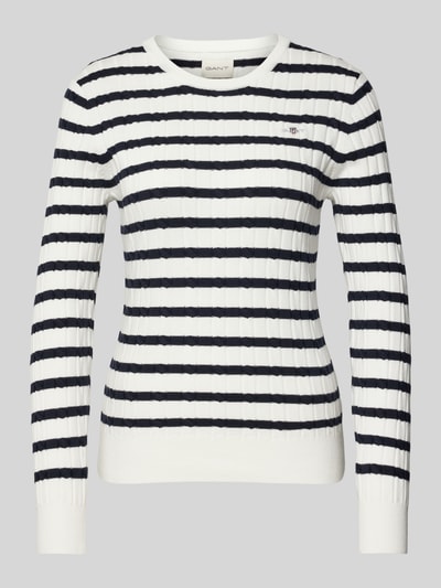 Gant Strickpullover mit Stretch-Anteil Offwhite 2