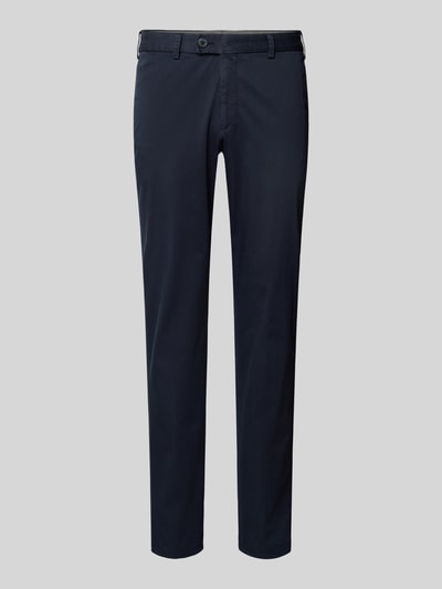 Hiltl Slim Fit Chino mit Gürtelschlaufen Modell 'Tilo' Marine 2