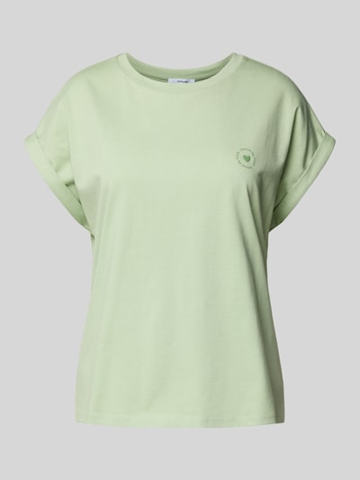 OPUS T-shirt met ronde hals, model 'Sparis' Lichtgroen gemêleerd - 2