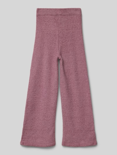 s.Oliver RED LABEL Regular fit gebreide broek met wijde pijpen Mauve - 3