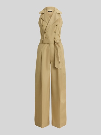 Lauren Ralph Lauren Regular Fit Jumpsuit aus reiner Baumwolle Beige 2