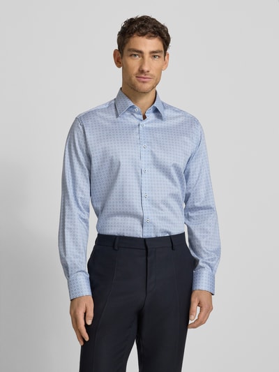 ETERNA Regular fit Business Hemd aus Baumwolle mit Kentkragen Bleu 4