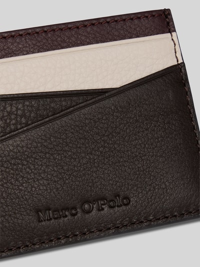 Marc O'Polo Etui na karty ze skóry bydlęcej nappa z przegródkami na karty Ciemnobrązowy 4