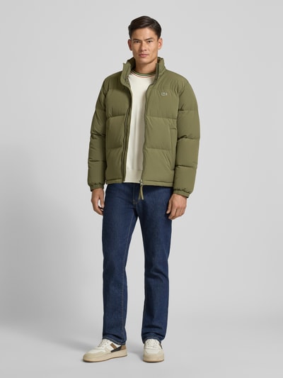 Lacoste Regular fit gebreide pullover van zuiver katoen Offwhite - 1